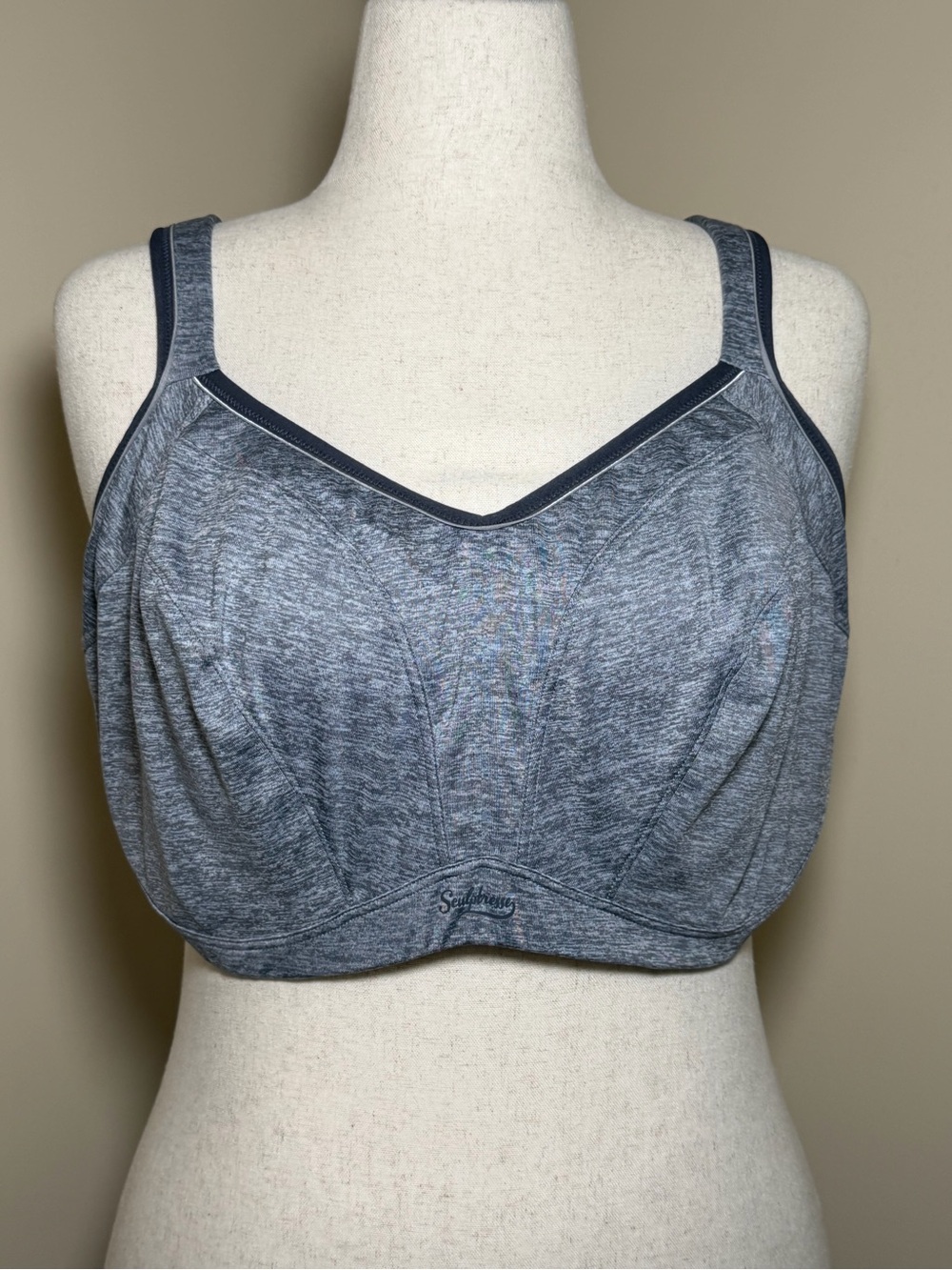 Sculptresse by Panache 9441 Sports Bra Gray Marl Underwire 40H High Impact
